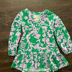 Lilly Pulitzer mini Alyssa cotton dress Brazilian green salty sandbar